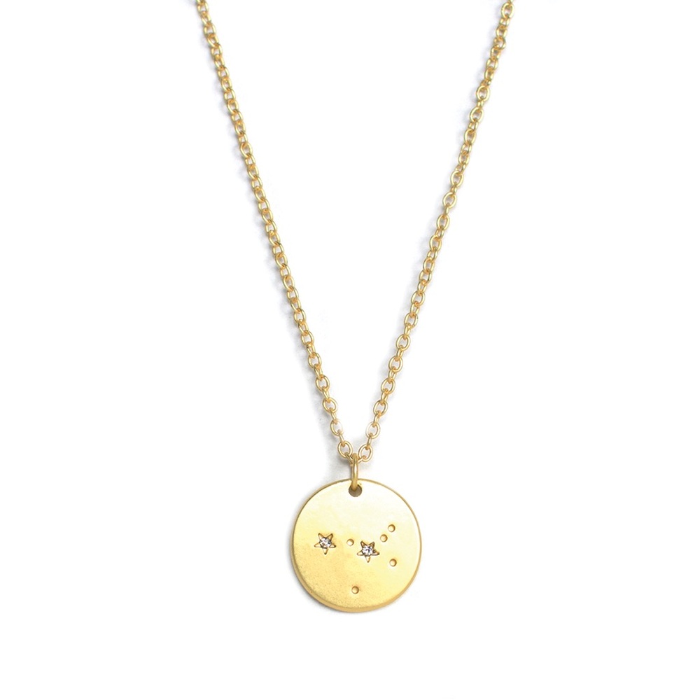 Lucky Feather Cancer Zodiac necklace